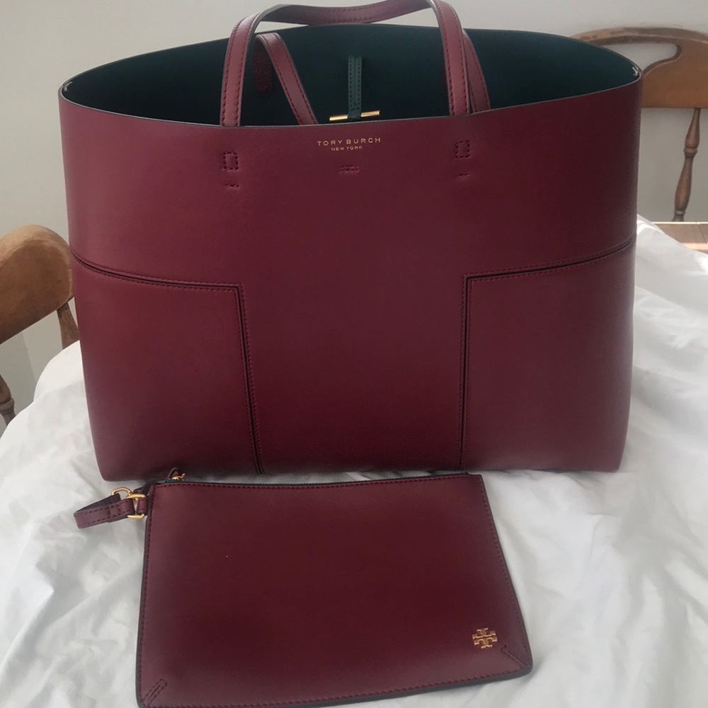 Authentic TB Block triple T Large tote
